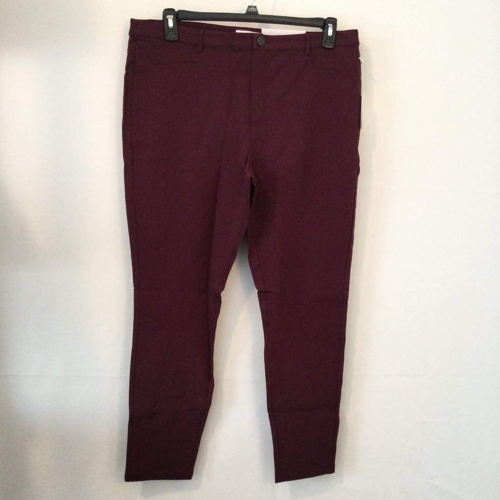 Lc Lauren Conrad Size 18 Burgundy Skinny Pants New